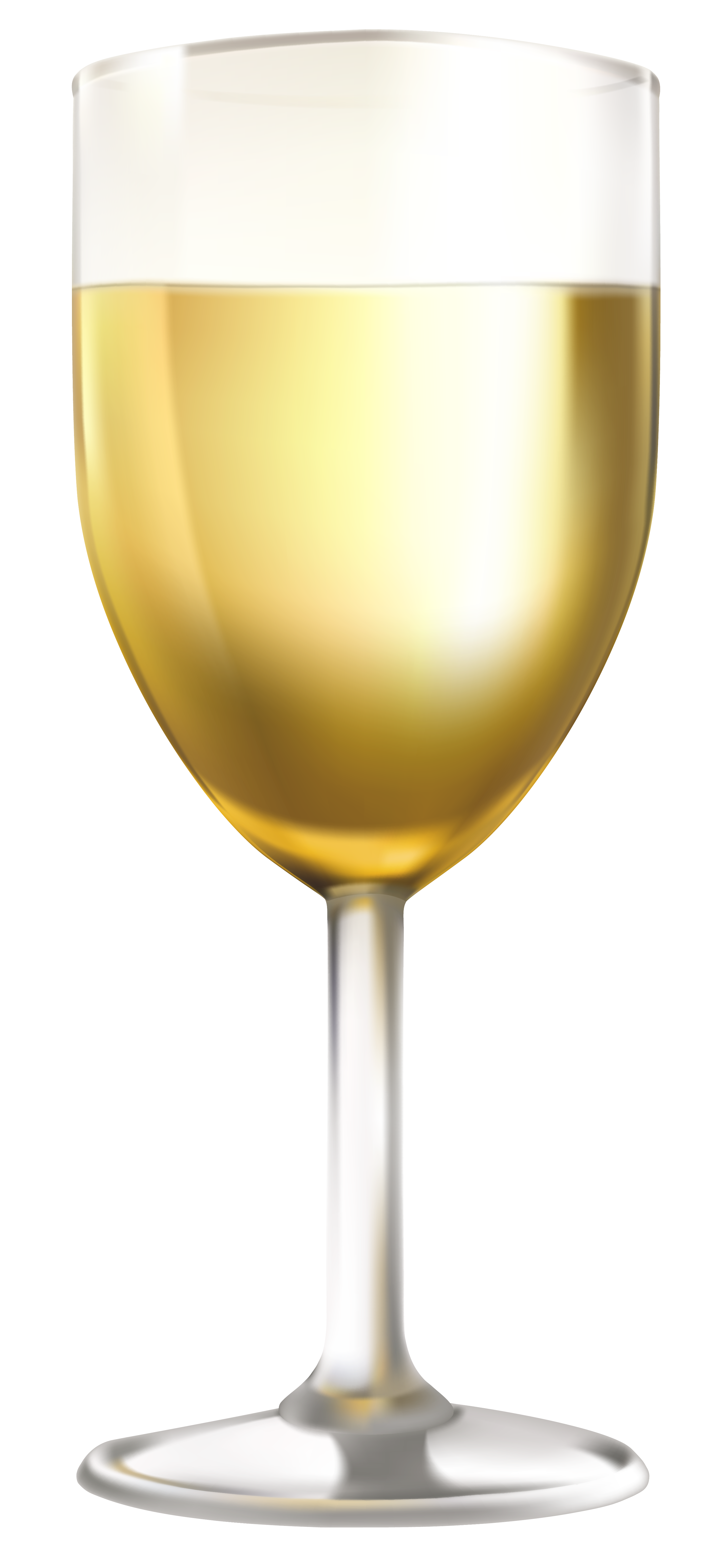 White Wine Glass PNG Clip Art Image.