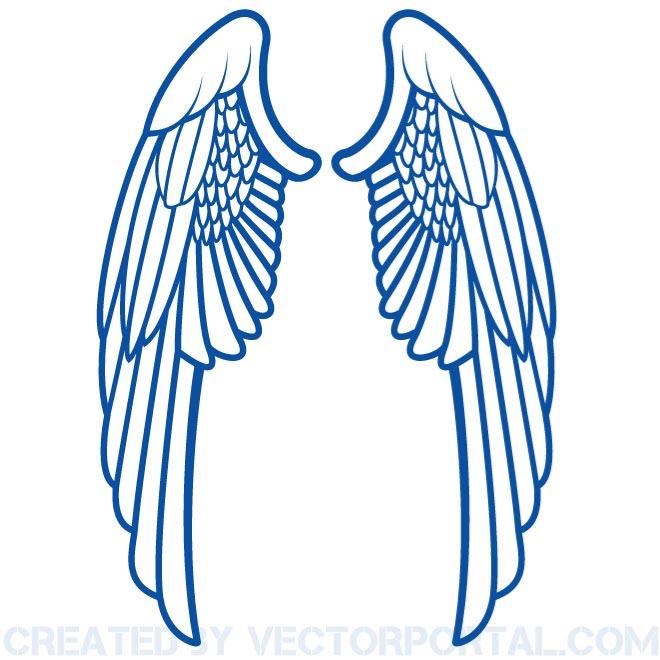 Wings Clip Art Stock Free Vector.