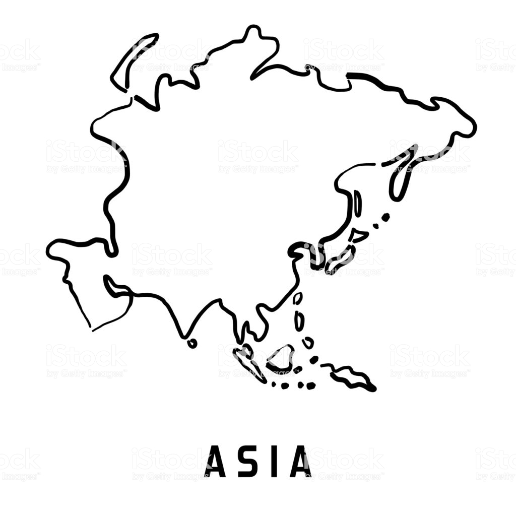 Unfolded Simple Maps Of Asia Pacific Outline Map Asia.