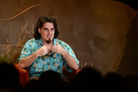 Palmer Luckey, founder of Oculus and Anduril Industries, speaks during The Wall Street Journal's WSJ Tech Live conference in Laguna Beach, California on October 16, 2023. (Photo by PATRICK T. FALLON/AFP via Getty Images)