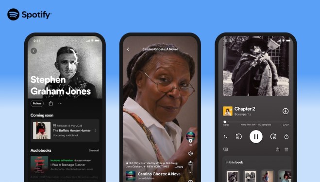 Spotify adds a video feature to its audiobook offering