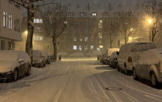 Neuschnee in Kiel am 5. Januar 2024