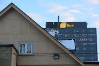 The logo of EQ Bank, a subsidiary of Equitable Group Inc, is seen in Toronto, Ontario, Canada December 16, 2017. Picture taken December 16, 2017. REUTERS/Chris Helgren