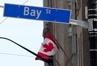 The Bay Street financial district is shown in Toronto on Friday, August 5, 2022. THE CANADIAN PRESS/Nathan Denette