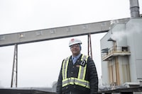 Mike Walton, the CEO of Lantic, poses for a portrait during a tour of the roof and part of the Lantic sugar factory during a tour in Montreal on Dec. 17, 2024. 
(17/12/2024)
(Andrej Ivanov/The Globe and Mail)