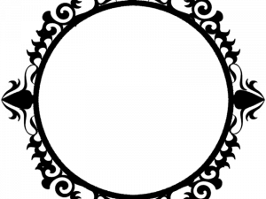 Black Circle Frame PNG Pic