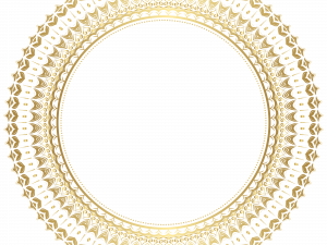 Golden Circle Frame PNG Cutout