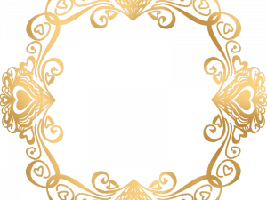 Golden Circle Frame PNG File