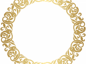 Golden Circle Frame PNG Picture