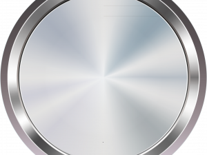 metallic button, circular interface, sleek design, user control, Button PNG