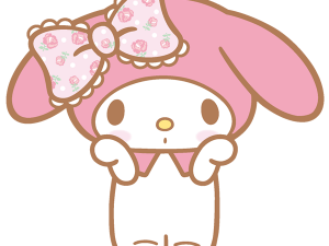 Cute Bunny Character With Pink Bow, Adorable Rabbit Illustration, Kawaii Bunny Design, Sweet Cartoon Animal, My Melody PNG