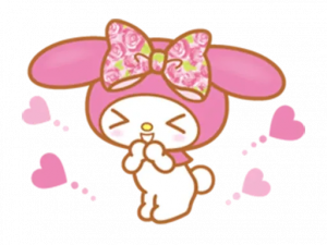 Cute Bunny Character With Pink Bow, Adorable Cartoon Bunny, Sweet Bunny Illustration, Playful Rabbit Design, My Melody PNG