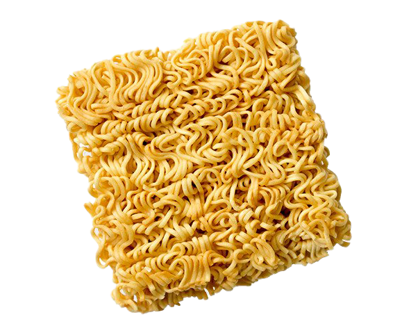 instant noodles, ramen block, dried pasta, quick meal option, Noodles PNG