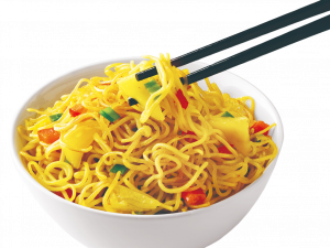 noodles, stir-fried, Asian cuisine, chopsticks, yellow noodles, vegetable garnish, quick meal, savory dish, Noodles PNG