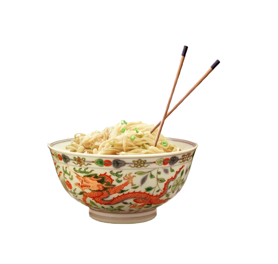 bowl of noodles, Asian cuisine, chopsticks, colorful dish, Noodles PNG