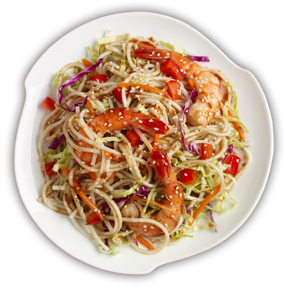 shrimp stir-fry, vegetable noodles, Asian cuisine, healthy seafood dish, Noodles PNG