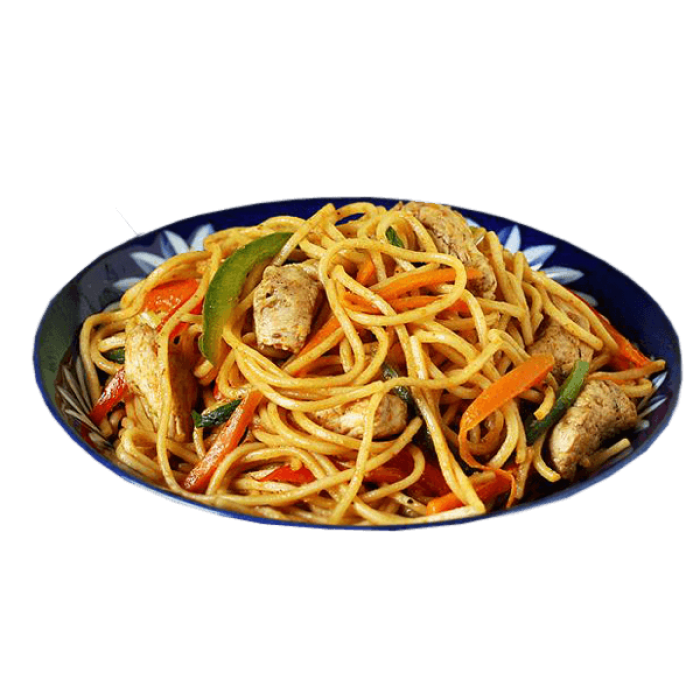 pasta dish, chicken noodles, stir-fried vegetables, Asian cuisine, Noodles PNG