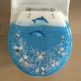 Daniels Bath & Beyond Island of Dolphins Toilet Seat