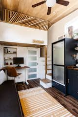 Ryan designed a small office nook tucked under the loft-style bedroom.