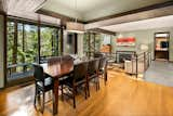 The dining area overlooks the sunken living room.