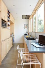 galley kitchen looking west