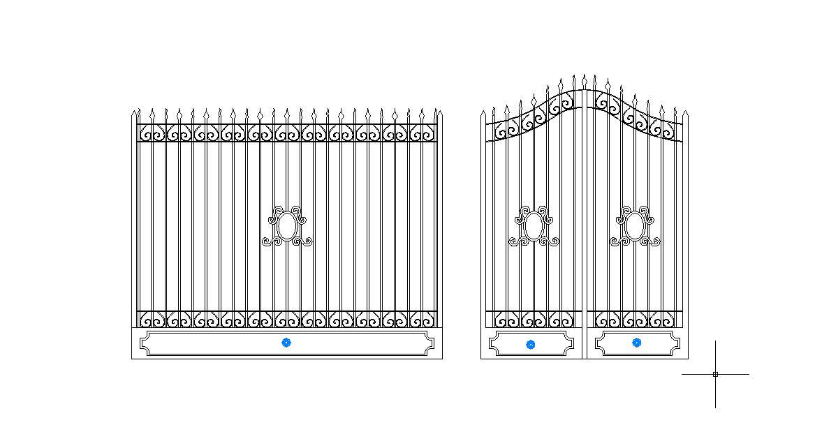 Autocad Drawing Of Main Gate Elevation With Dimension - vrogue.co