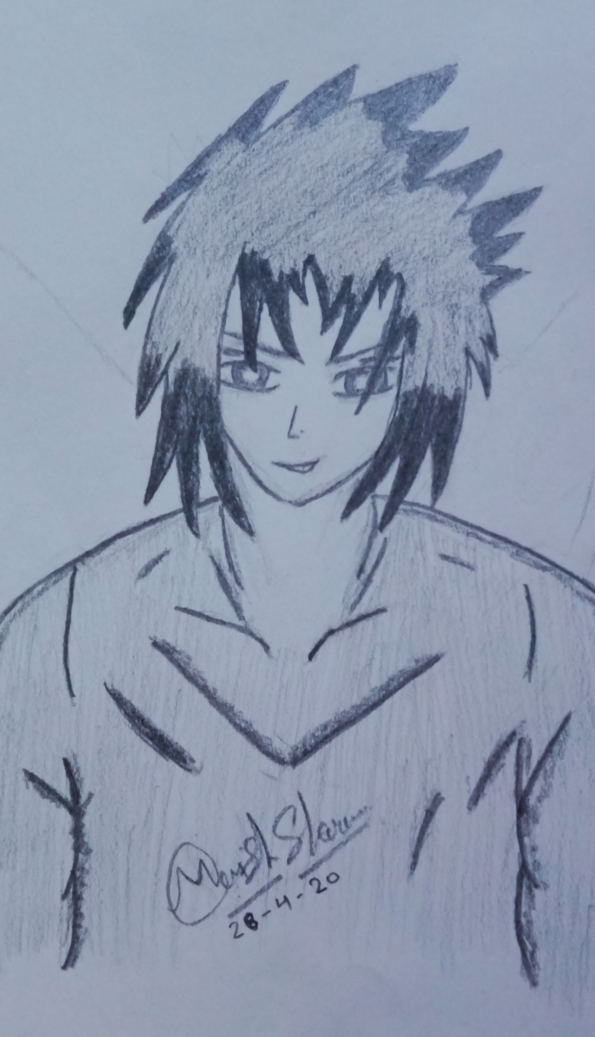 Drawing Anime Boy Using Only ONE Pencil by DrawingTimeWithMe on DeviantArt