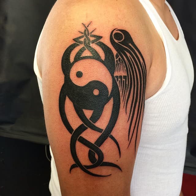 Black And White Yin Yang Tattoo