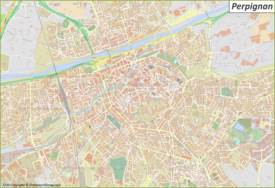 Detailed Map of Perpignan