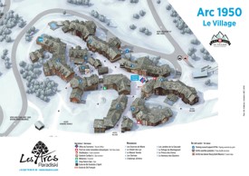 Les Arcs 1950 map