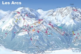 Les Arcs piste map