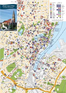 Kiel tourist map