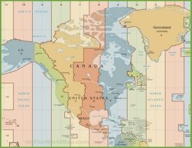 North America time zone map