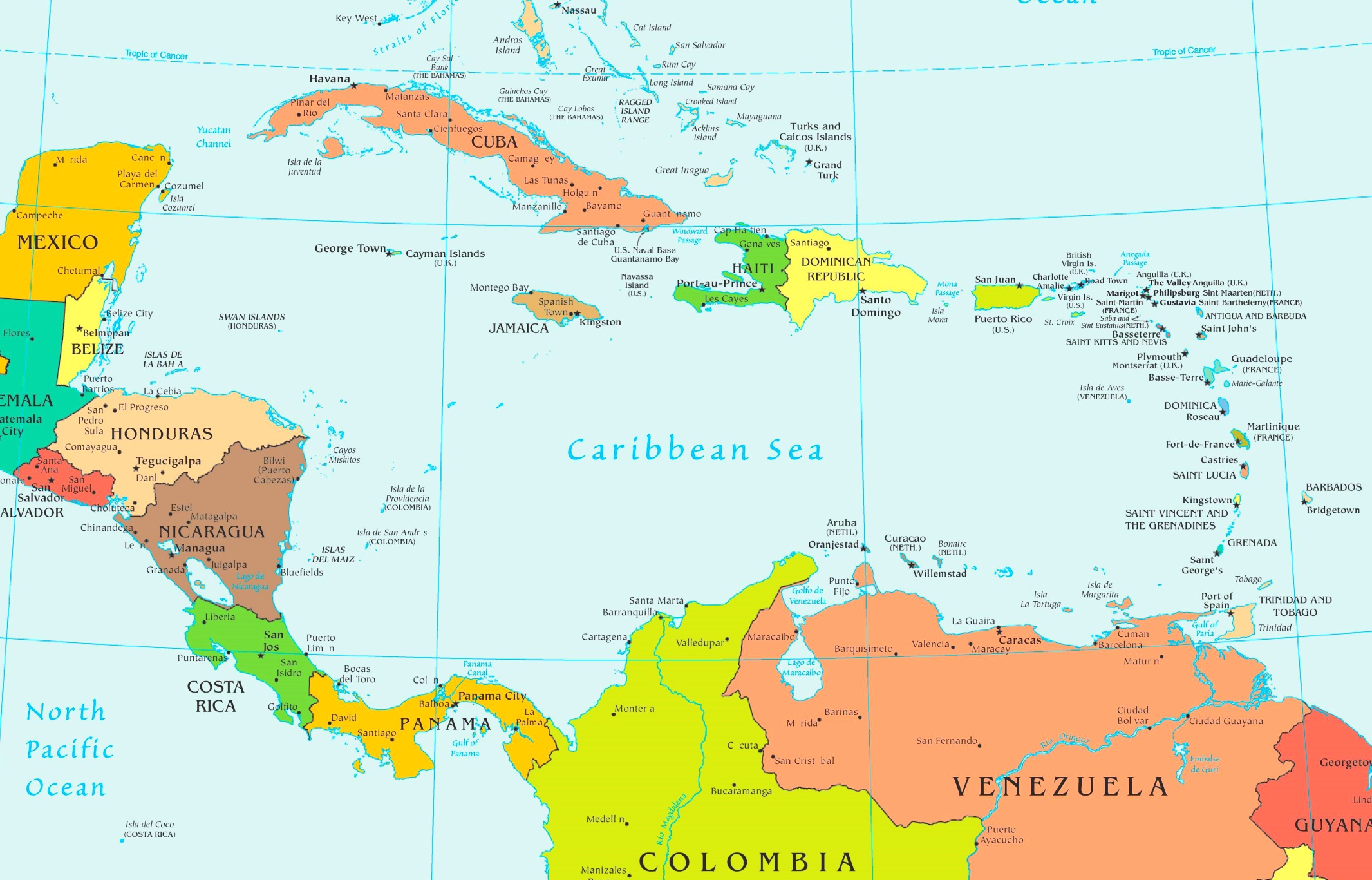 Political Map Of Caribbean - vrogue.co