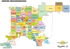 Denver neighbourhood map