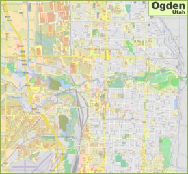 Large detailed map of Ogden