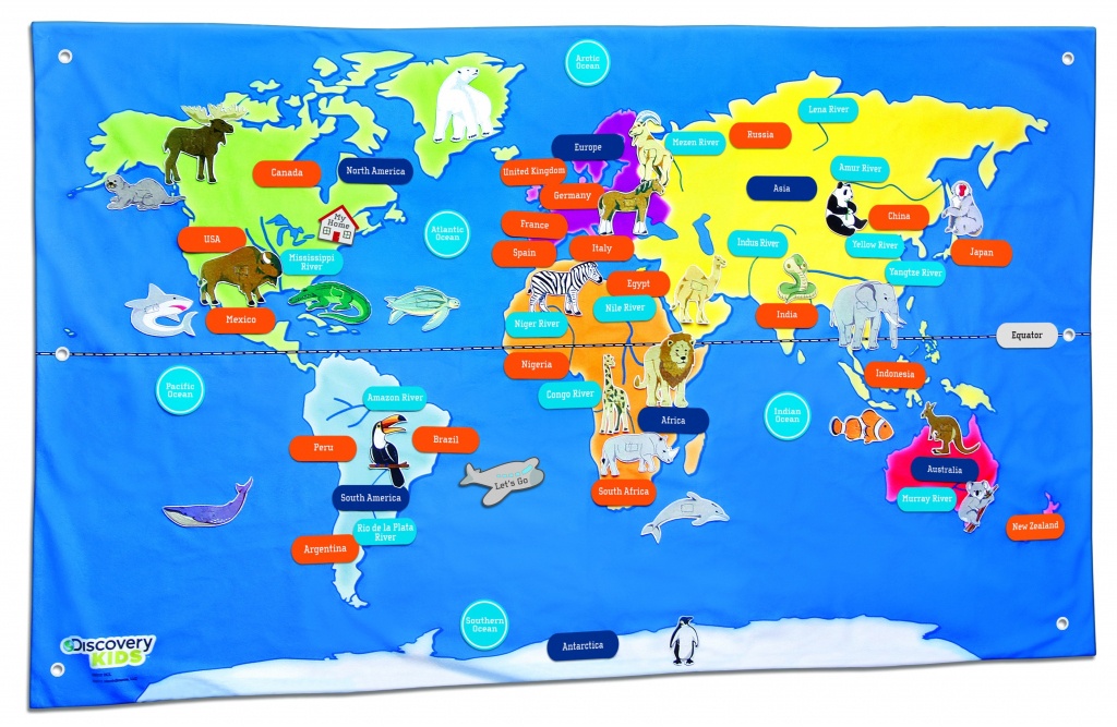 Large World Map Printable For Kids