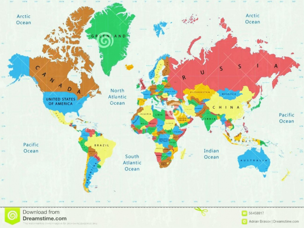 Printable Labeled World Map