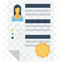 Business Employee Resume Icon