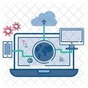 Data Synchronization Cloud Icon