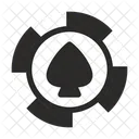 Spade Casino Chips Gambler Icon