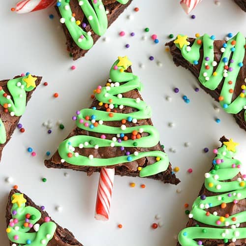 Easy Christmas Tree Brownies