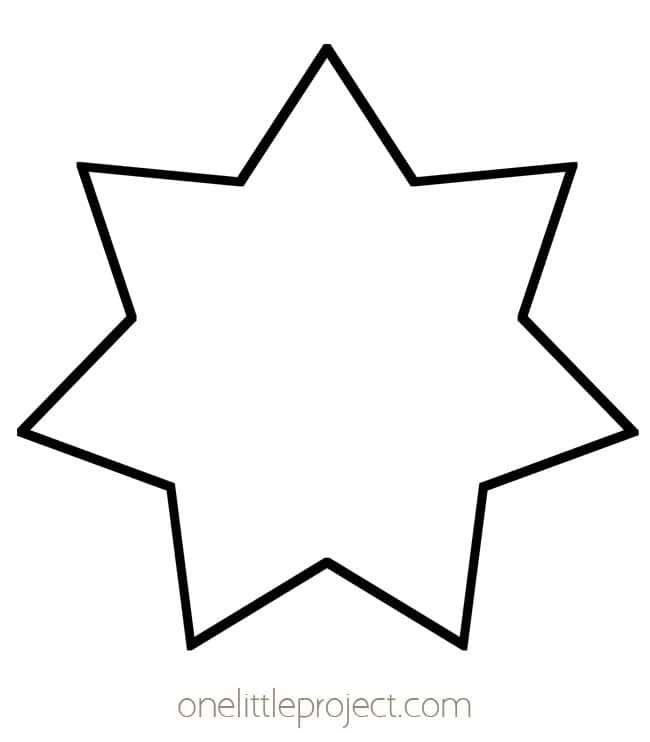 Star Outline - Seven Pointed Star