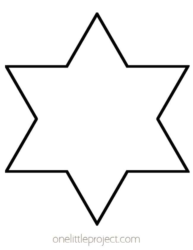 Star Outline - Six Pointed Star Shape