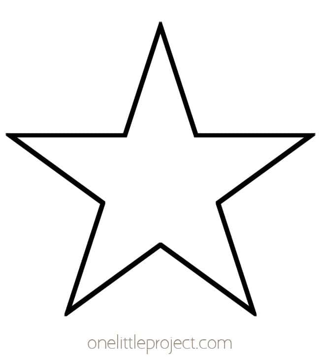 Star Template - Five Pointed Pentagram