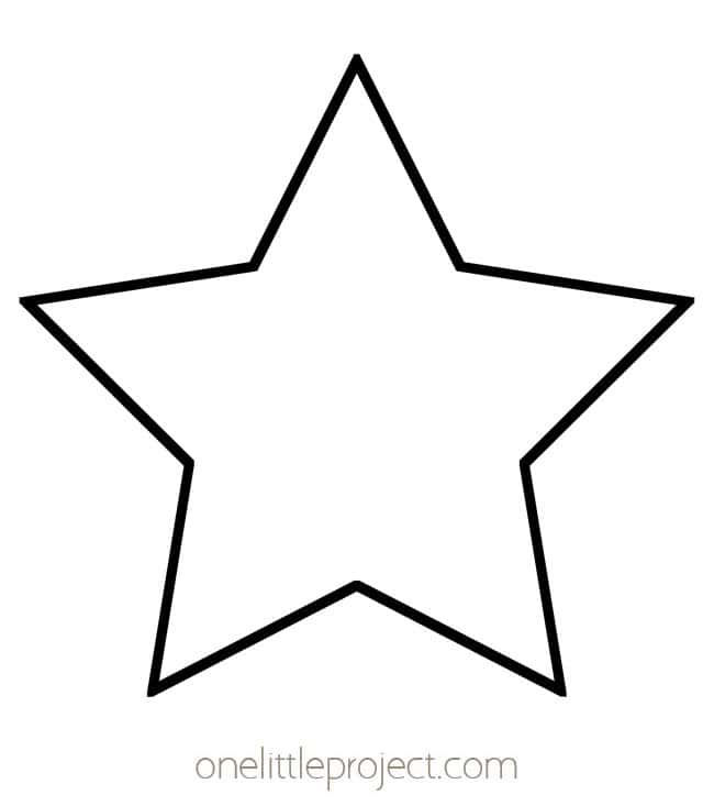 Star Template - Classic Five Pointed Star Shape