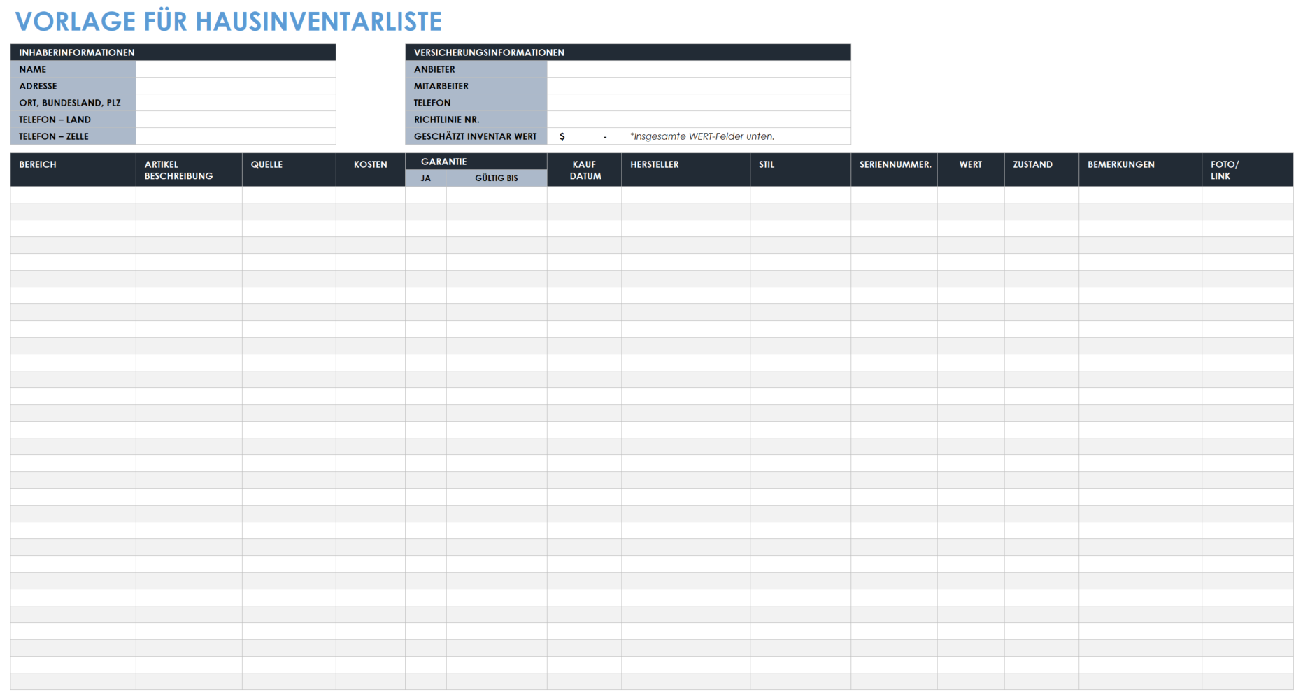 Hausinventarliste