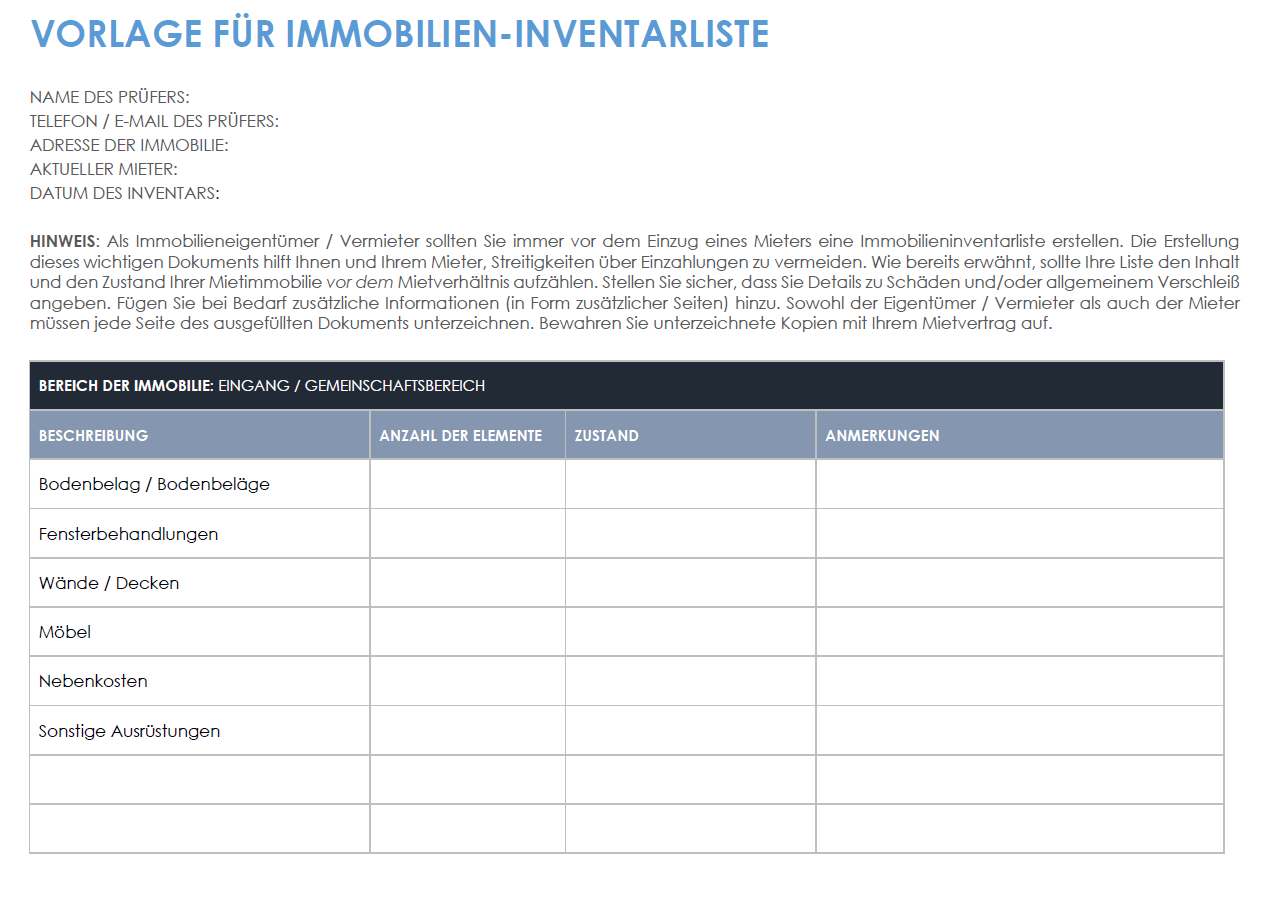 Immobilieninventarliste