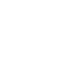 white outline illustration of a cube with circles at the connection points