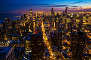 Image of New York City at night.